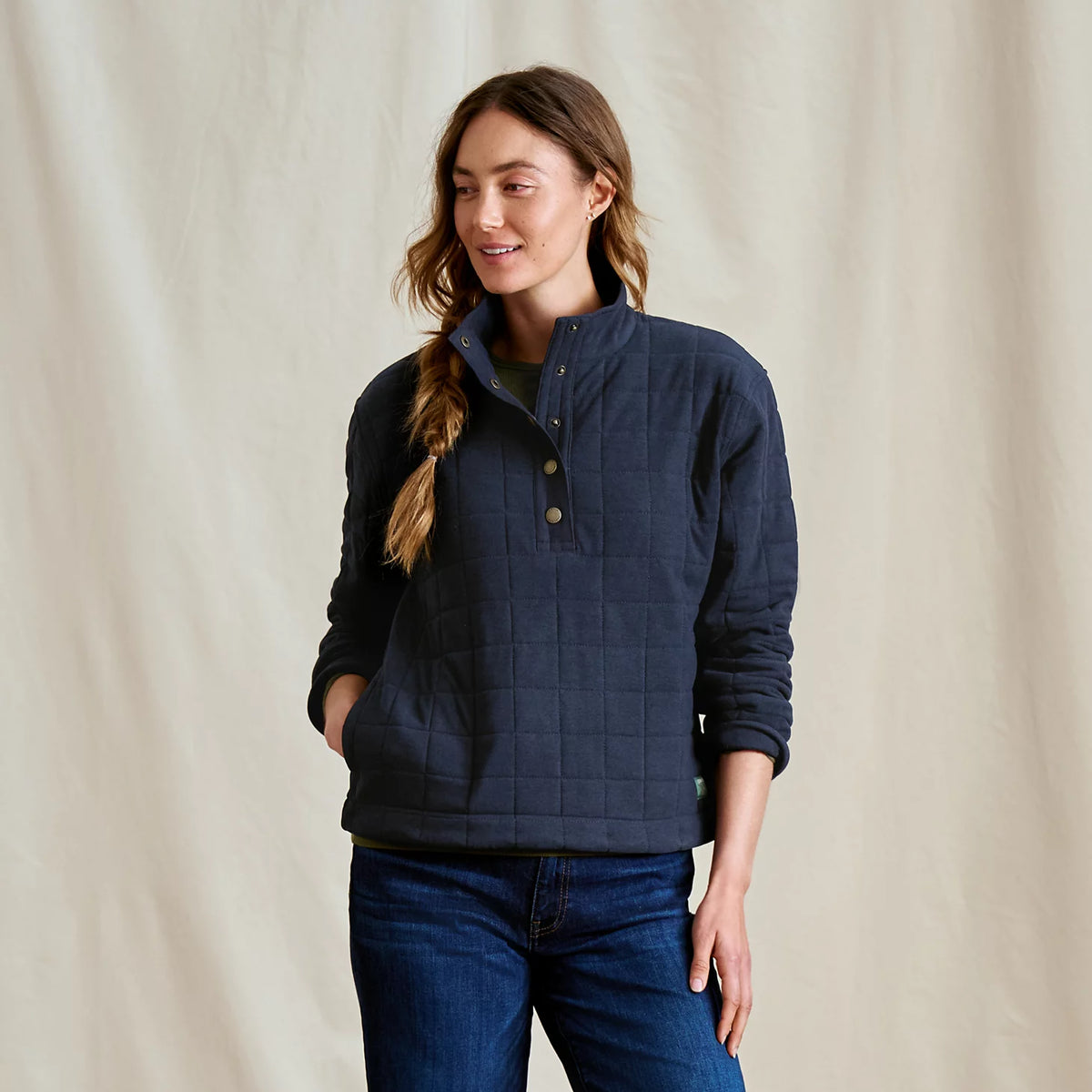 Orvis Women's Battenkill Quilted 1/2-Snap Sweatshirt