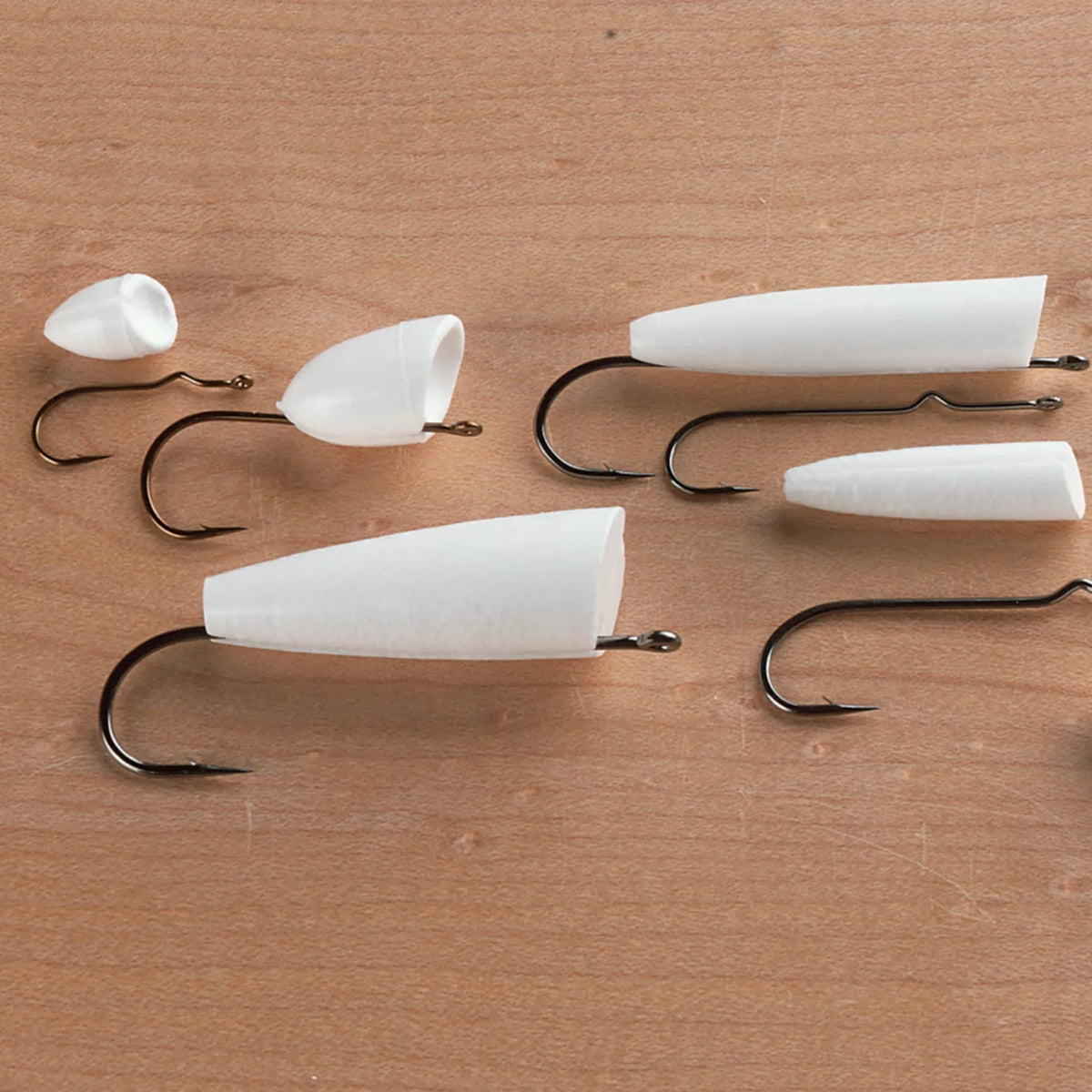 Orvis Popper Bodies with Hooks - Bass Popper Bodies with Size 4 and 8 Hooks